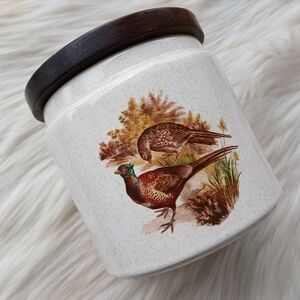 Pheasant Canister Container Pheasants Birds Decor Country Vintage Wildlife Jar